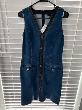 WHBM Sleeveless Denim Dress size 4